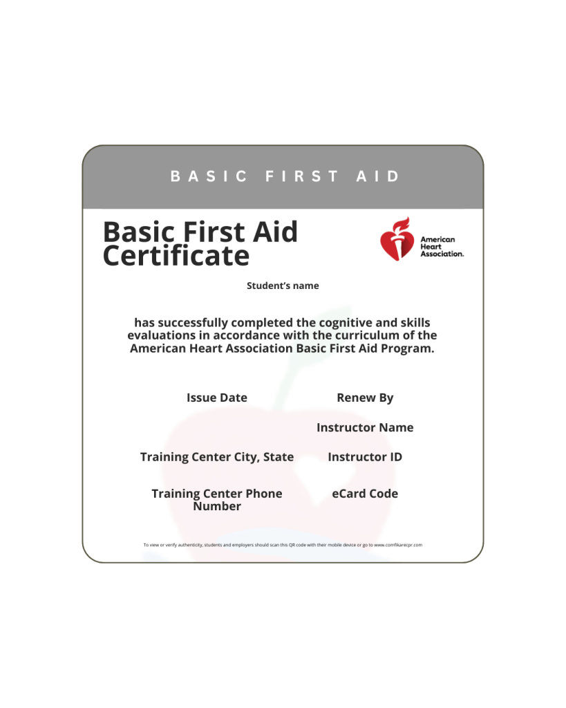 Basic First Aid